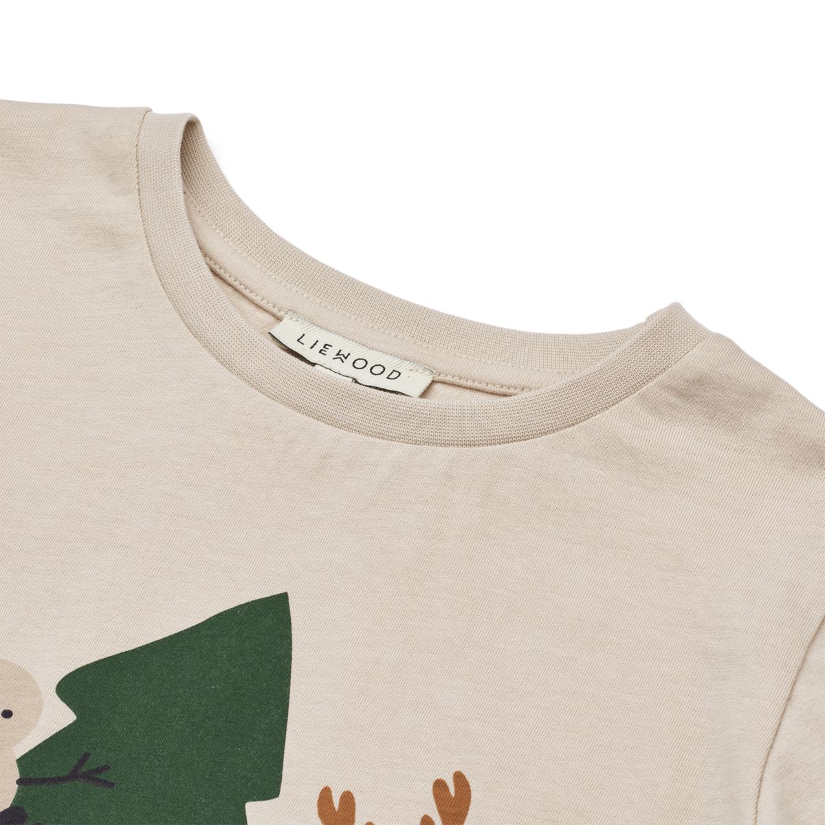 Liewood Apia Placement Longsleeve T-Shirt - Holiday friends / Sandy - TSHIRT