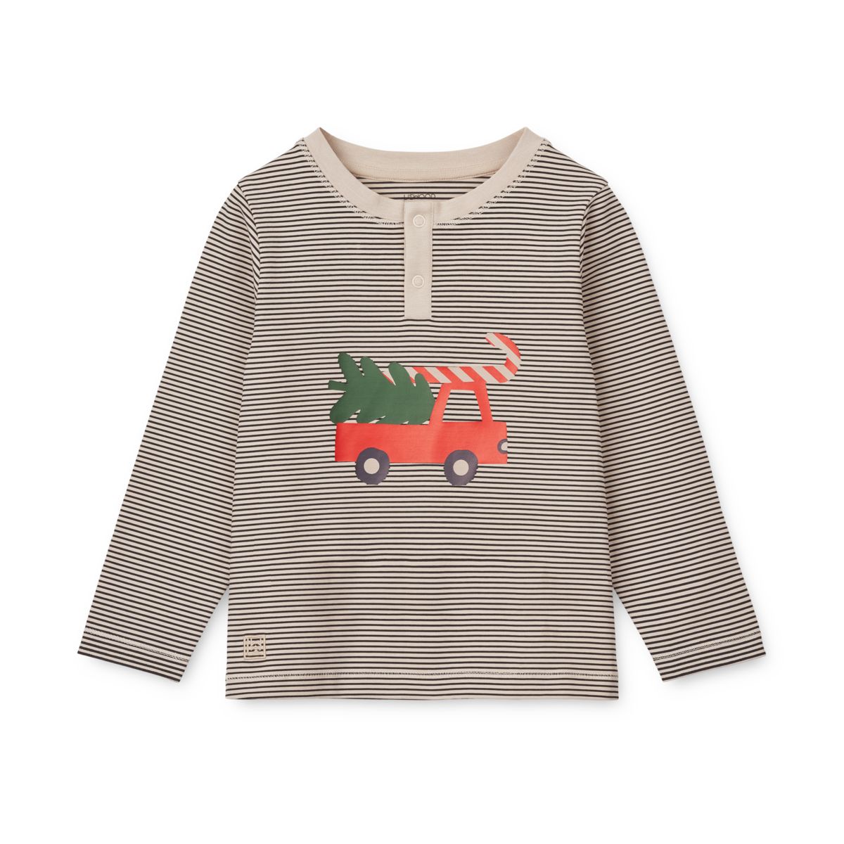 Liewood Wilhelm Printed Pyjama Set - Holiday vehicle / Stripe navy - PYJAMAS SET