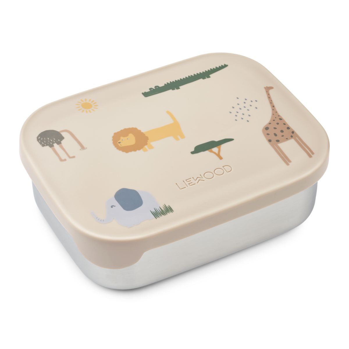Liewood ARTHUR Steel Lunchbox - Safari sandy mix - LUNCHBOX