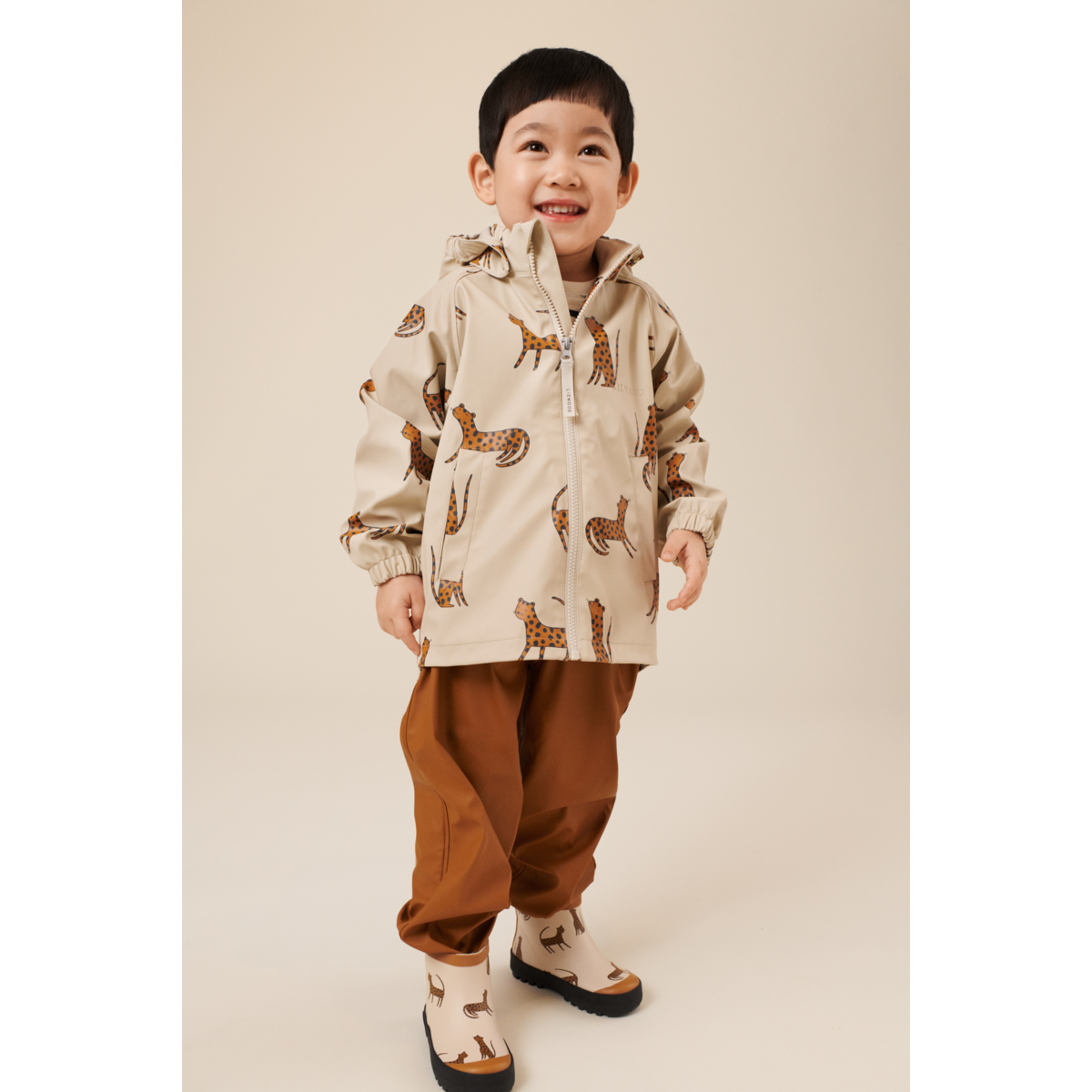 Liewood Tekla short rain boots - Leopard / Sandy - RUBBER BOOTS