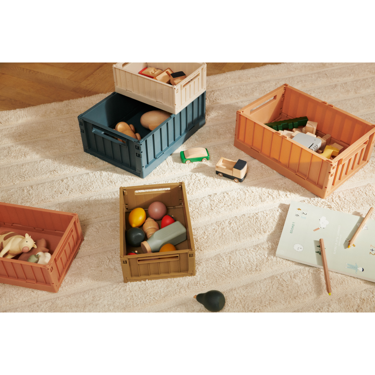 Liewood Weston Large Storage Box - Whale blue - STORAGE BOX