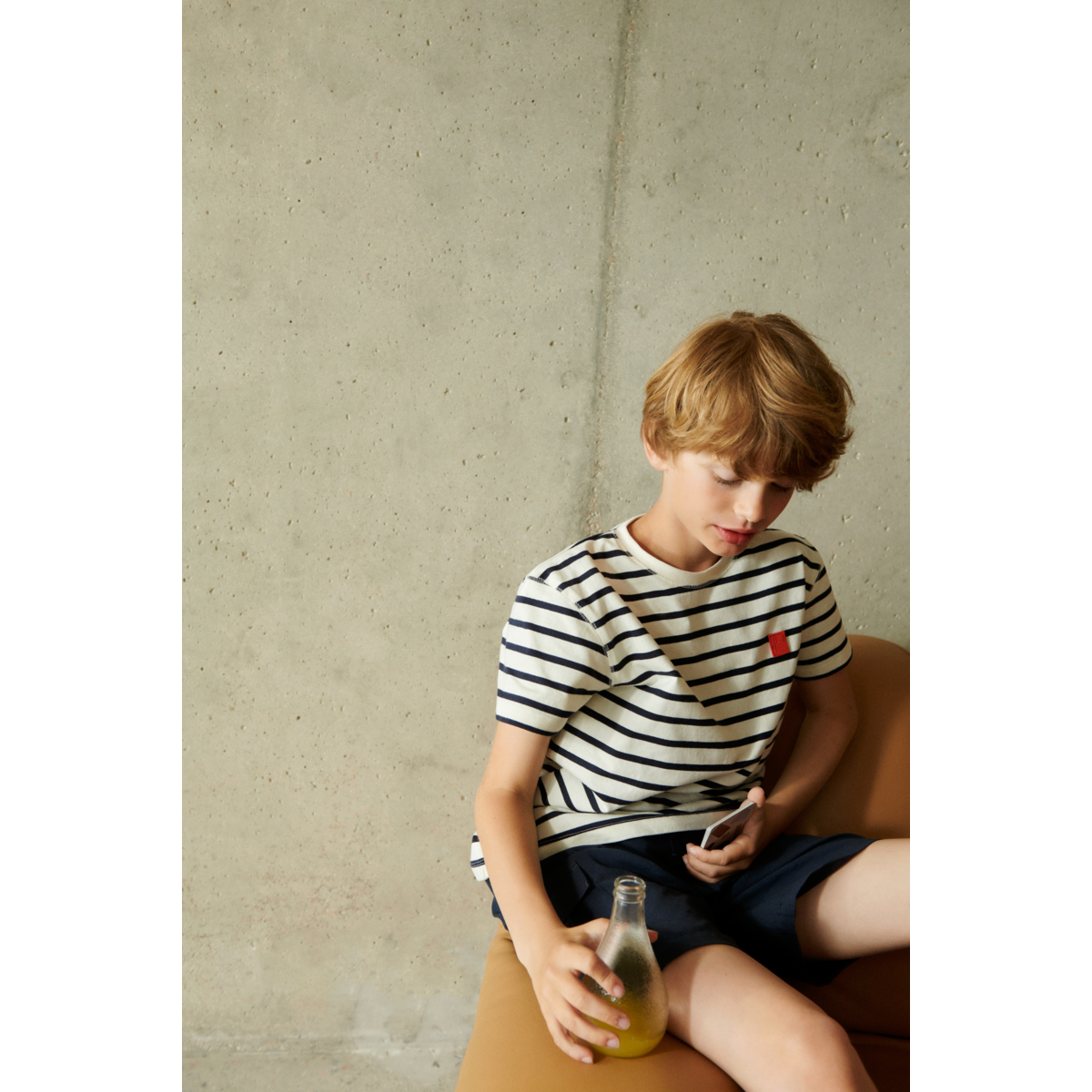 Liewood Sixten Striped Cotton T-Shirt - Y/D Stipes Classic navy / Creme de la creme - TSHIRT