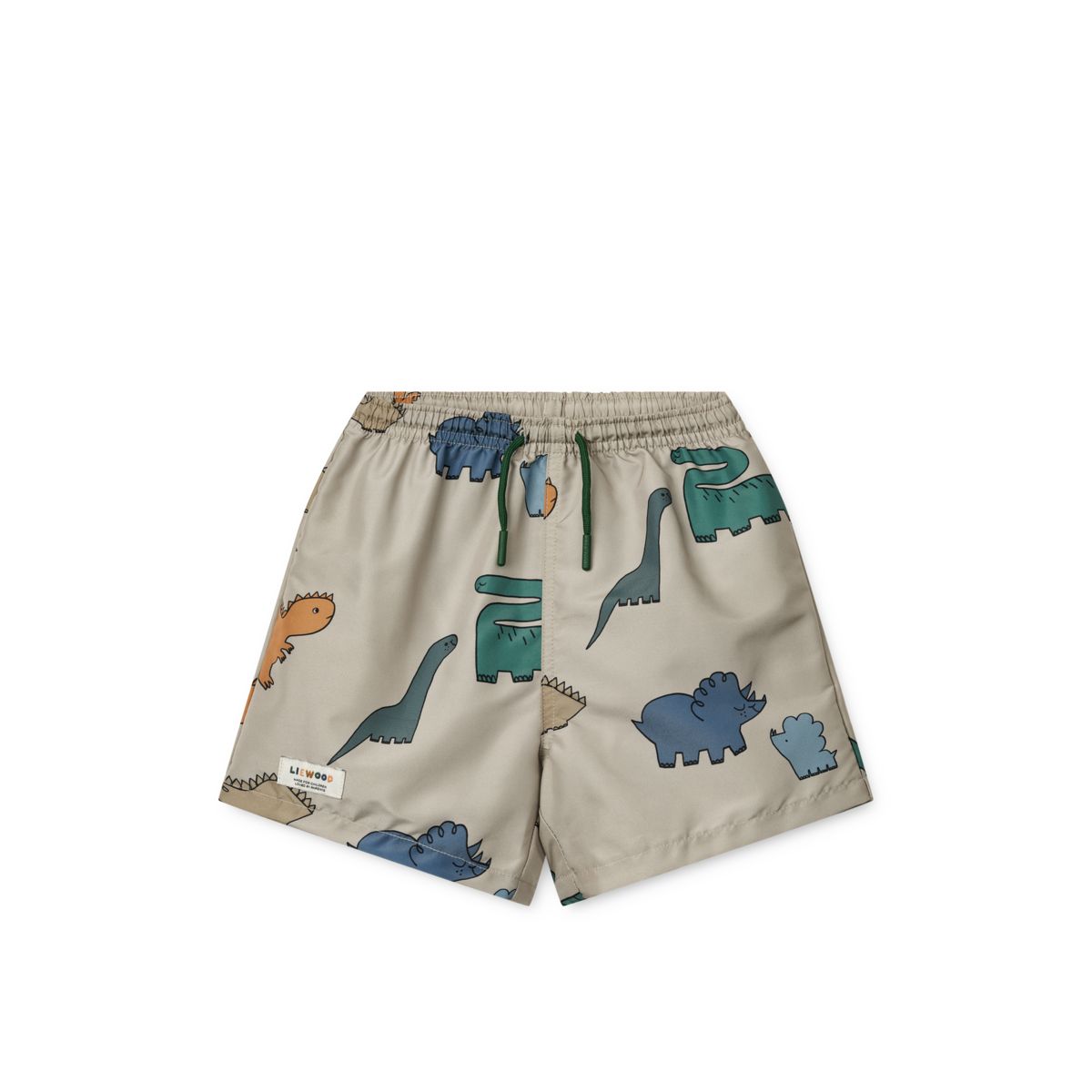 Liewood Duke Printed Board Shorts - Dinosaurs / Mist - BOARD SHORTS