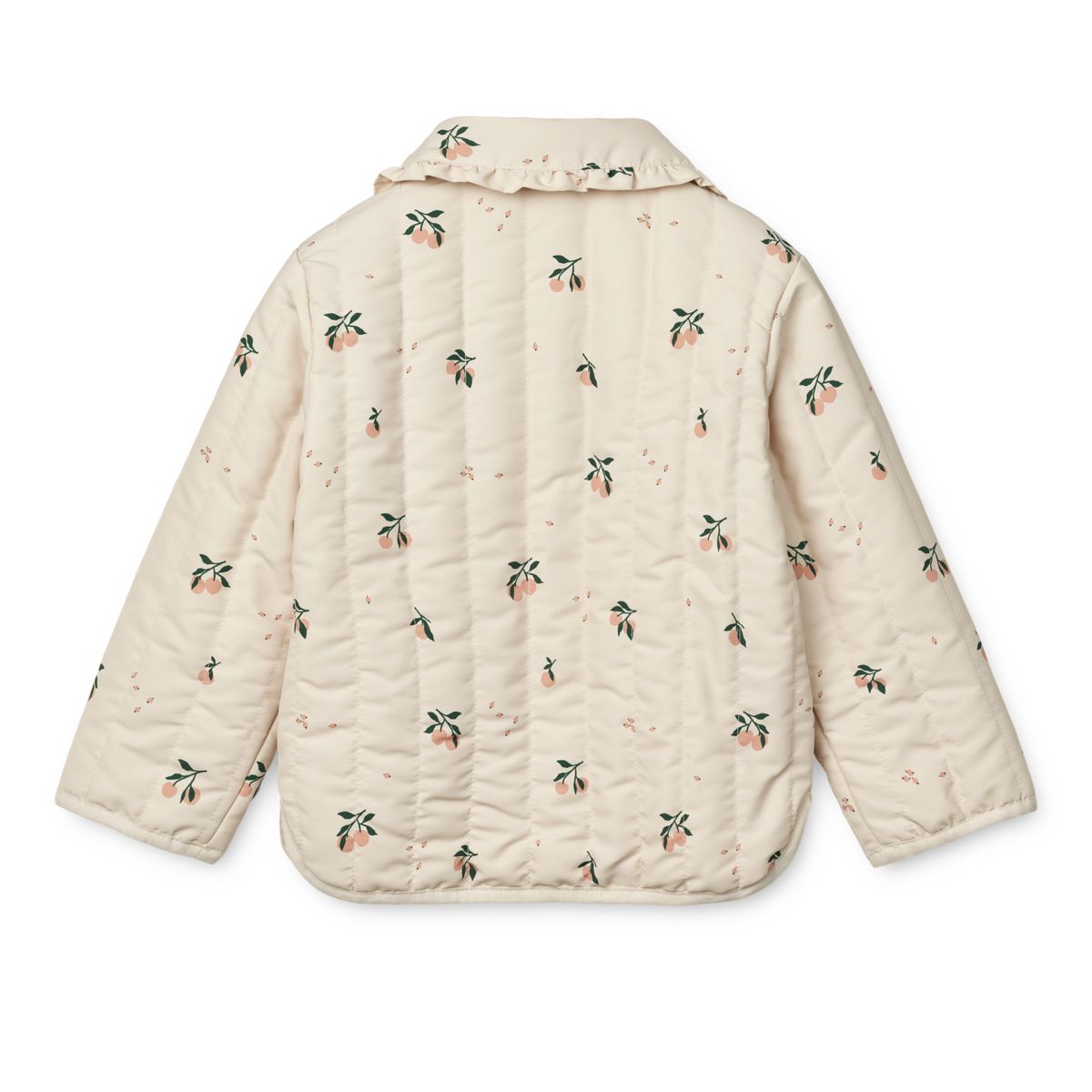 Liewood Bea Quilted Jacket With Frill Collar - Peach / Sea shell - JACKET