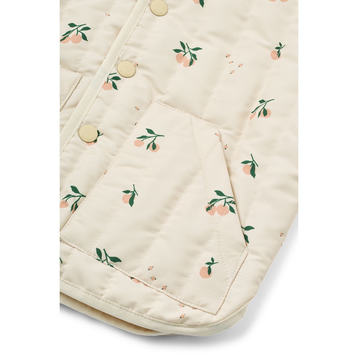 Liewood Bea Quilted Jacket With Frill Collar - Peach / Sea shell - JACKET