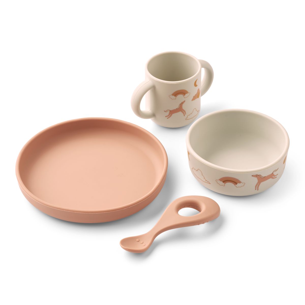 Liewood Vivi Silicone Tableware Set - Dream / Ecru - TABLEWARE SET