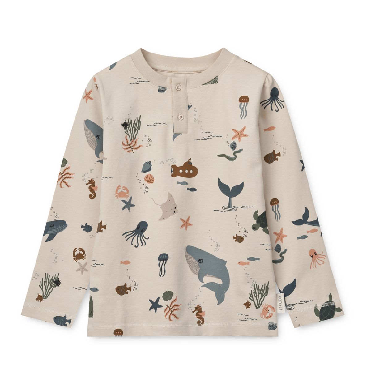 Liewood Wilhelm Printed Pyjama Set - Sea creature / Sandy - PYJAMAS SET