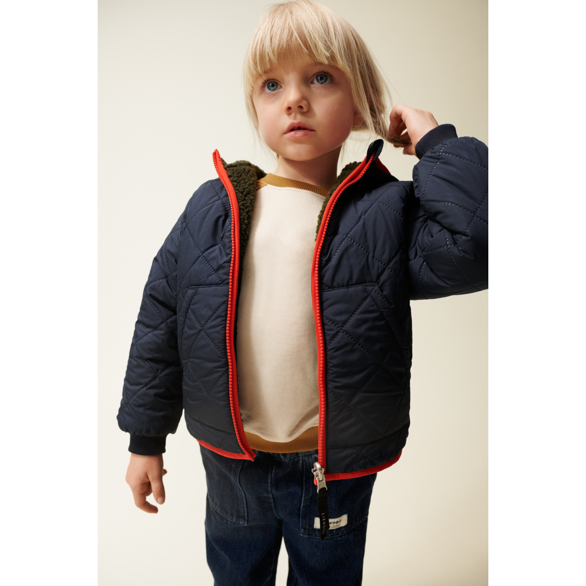 Liewood Jackson Reversible Jacket - Army brown multi mix - JACKET