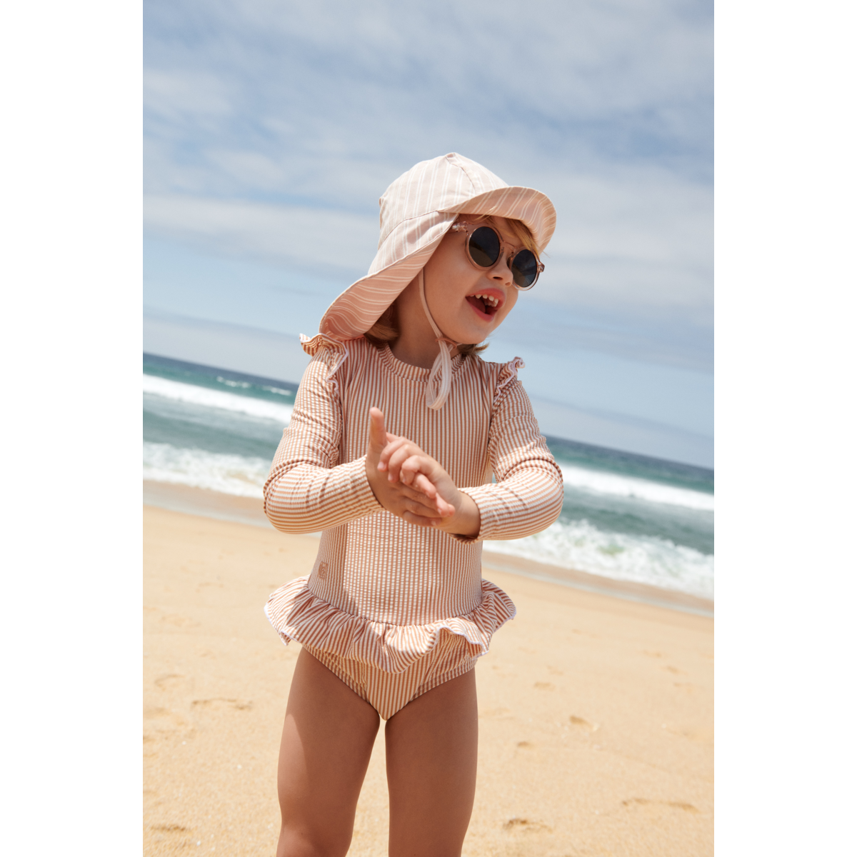 Liewood Cecilia Sun Hat - Y/D stripe Sorbet rose / Creme de la creme - HATS/CAP