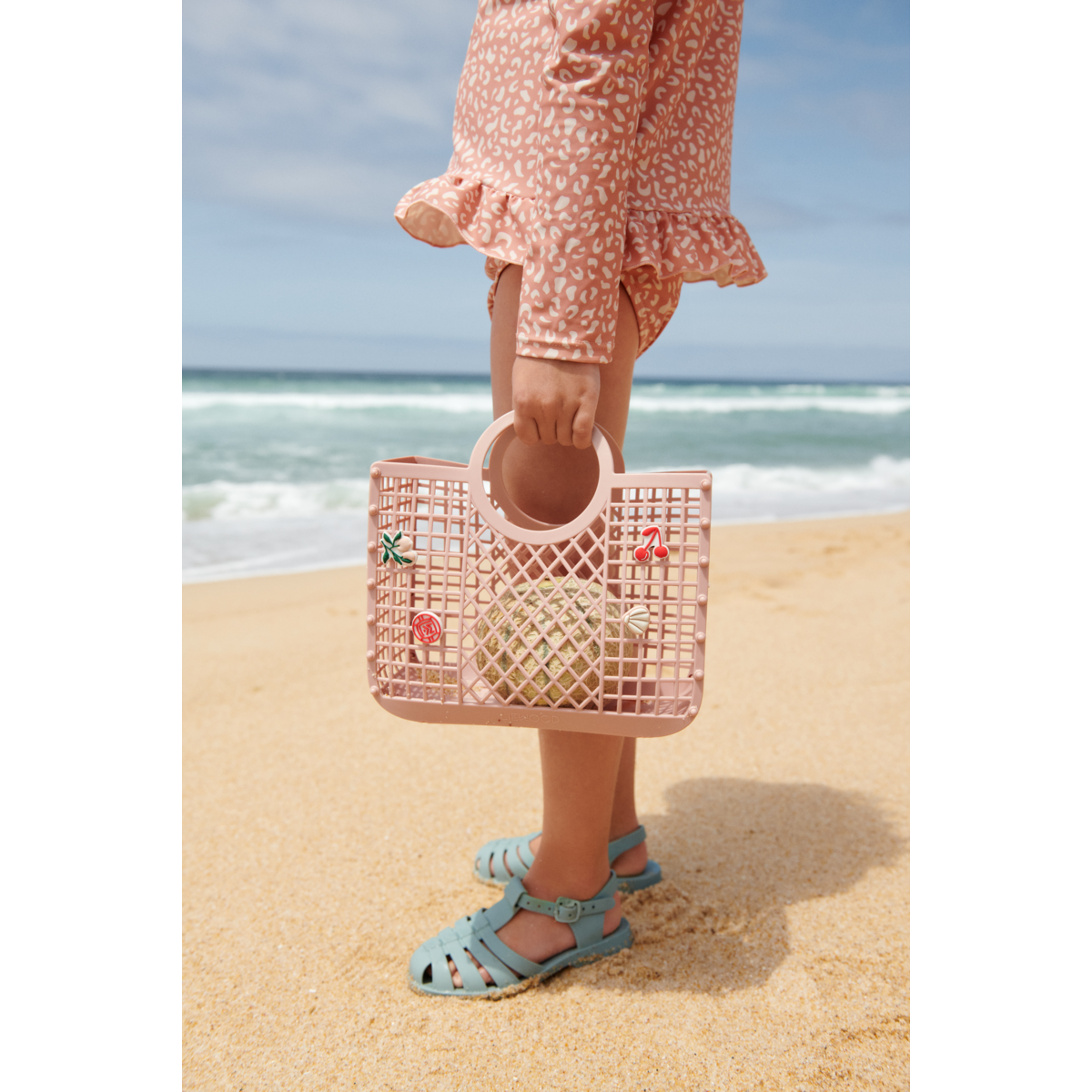Liewood Samantha Basket with Charms - Rose - BASKET BAG
