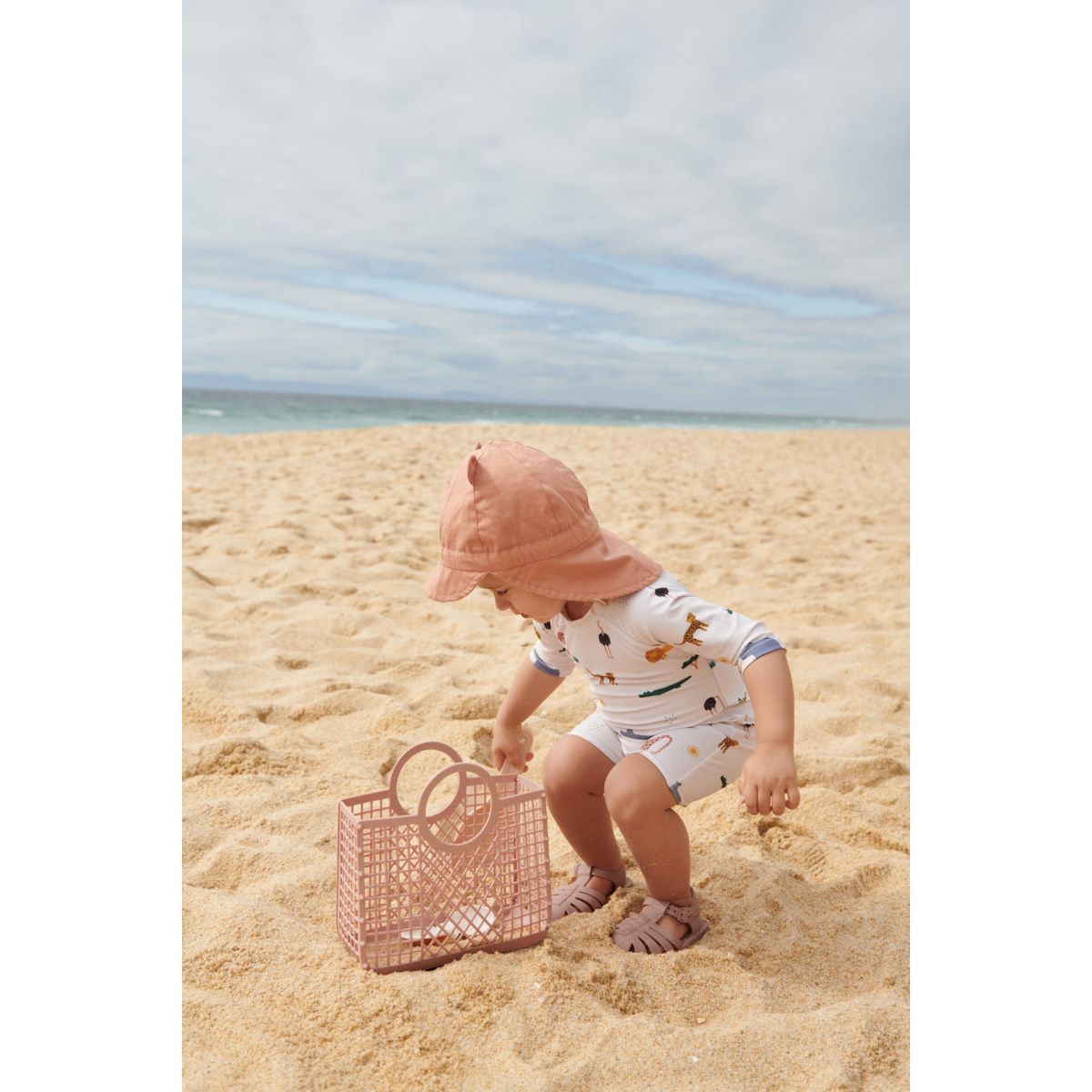 Liewood Thor Baby Swim Jumpsuit - Safari sandy mix - SWIMSUIT