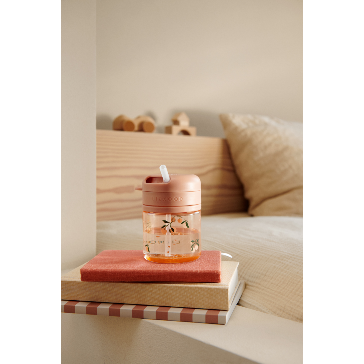 Liewood Pavia Tritan Straw Cup 280 ml - Peach / Sea shell - CUP