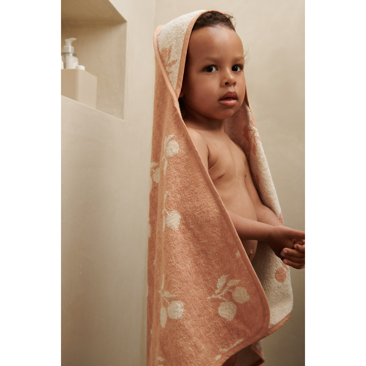 Liewood Alba Hooded Baby Towel - Peach / Sea shell - TOWEL / WASHCLOTH