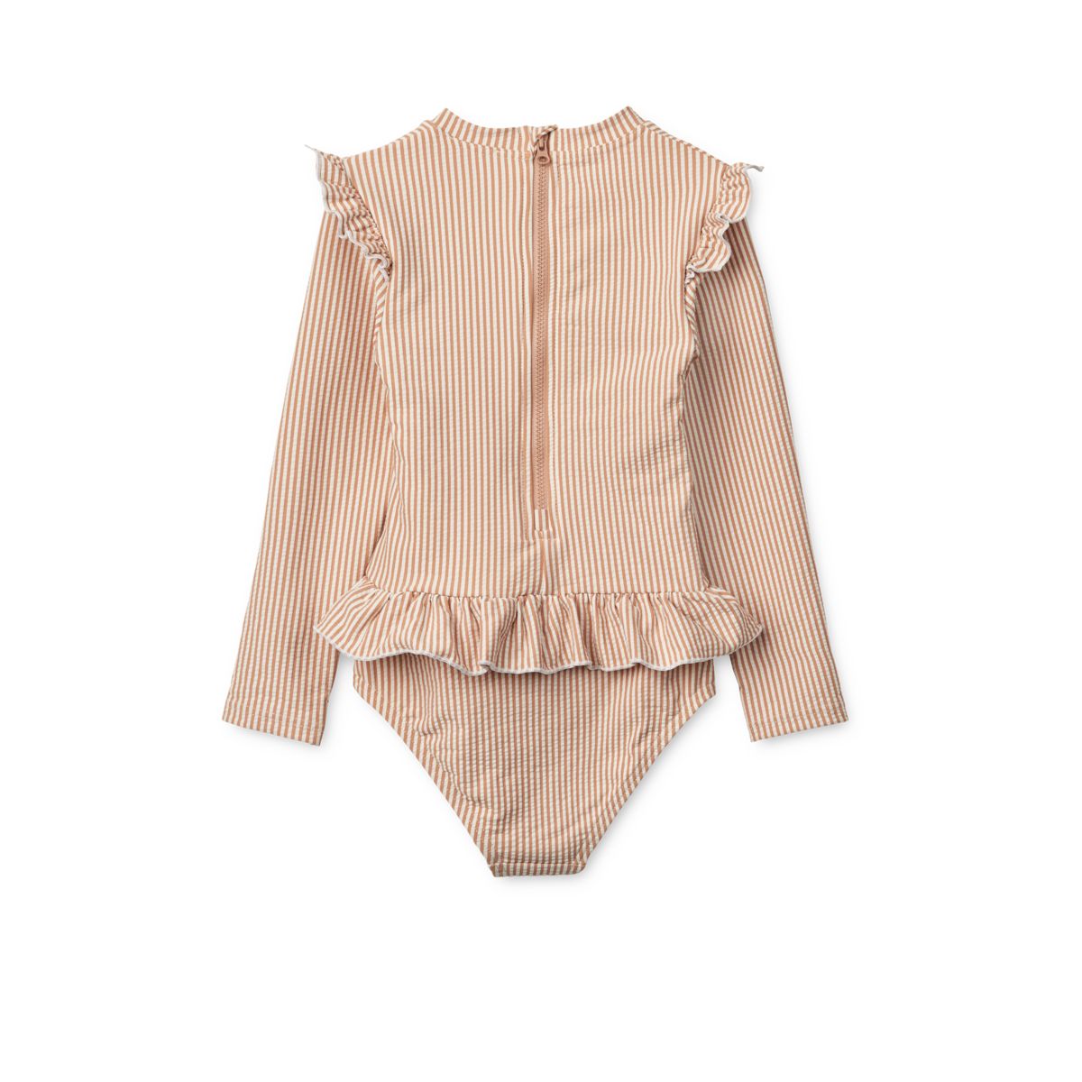 Liewood Sille Seersucker Swimsuit - Y/D stripe Pale tuscany / Creme de la creme - SWIMSUIT