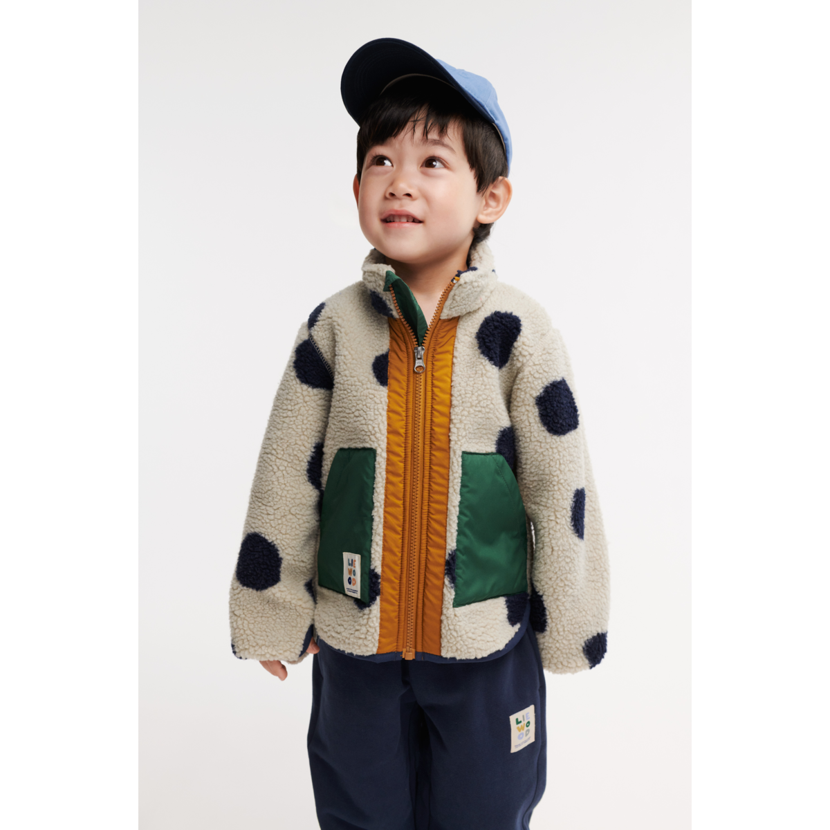 Liewood Noam Pile Jacket - Spot dots / Mist - JACKET