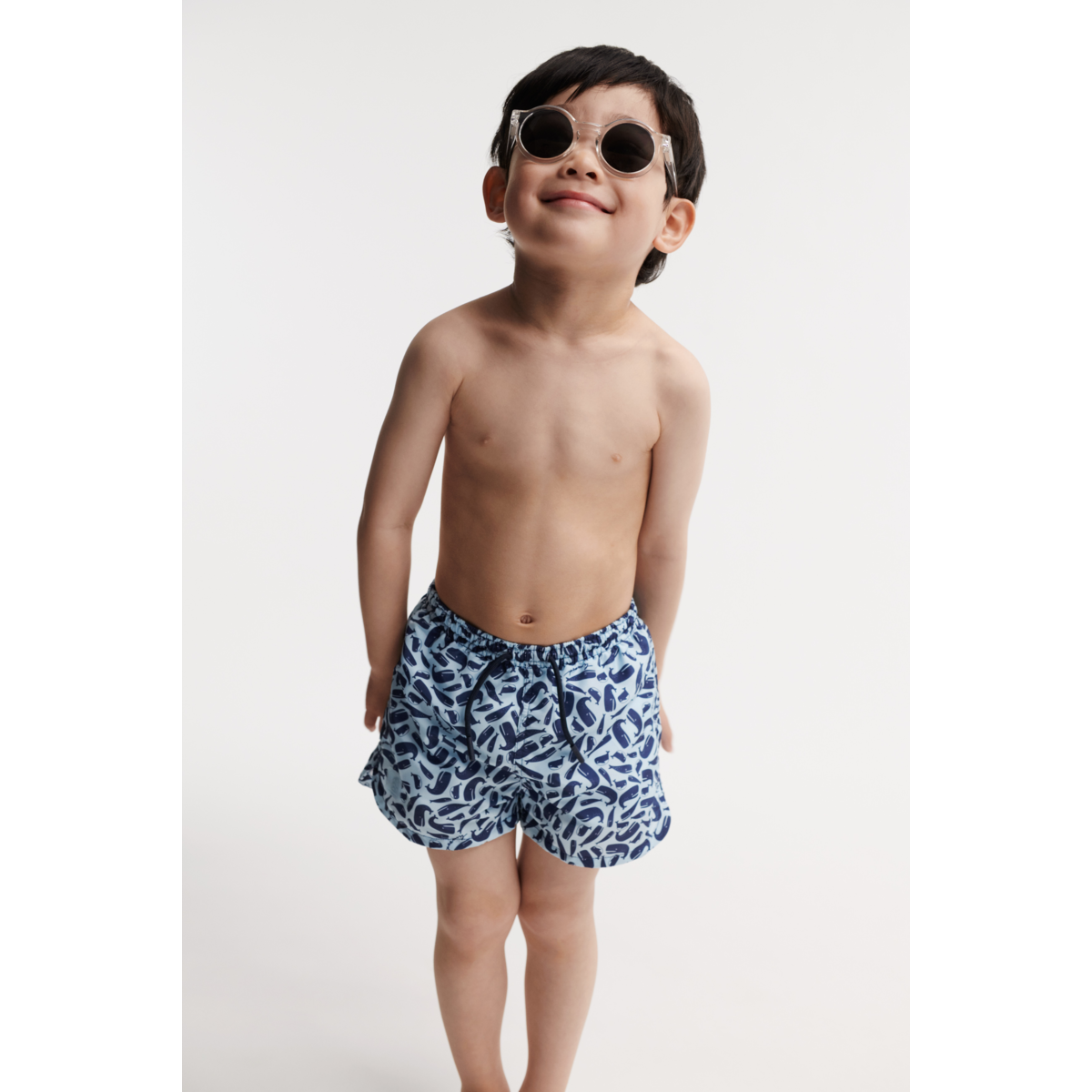 Liewood Aiden Printed Board Shorts - Ocean / Pure sky - BOARD SHORTS