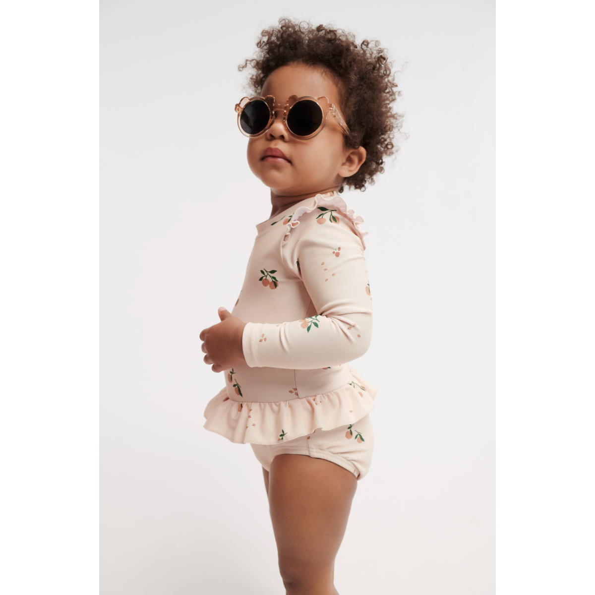 Liewood Sille baby printed swimsuit - Peach / Sea shell - SWIMSUIT
