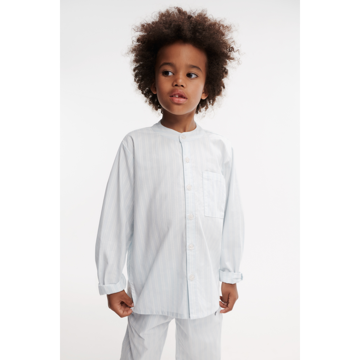 Liewood Ashton Stripe Shirt - Y/D stripe Pure sky / Creme de la creme - SHIRT