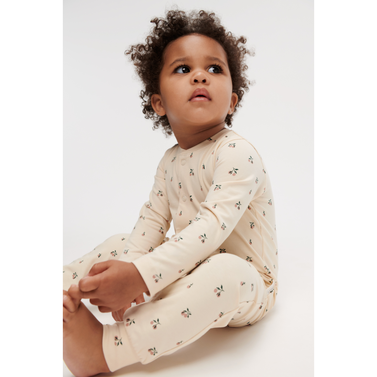 Liewood Birk Printed Pyjama Jumpsuit - Peach mini / Sea shell - PYJAMAS JUMPSUIT