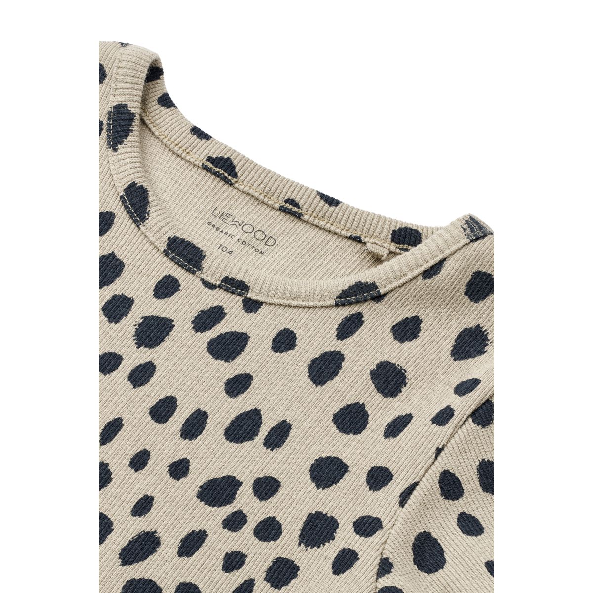 Liewood Nieve rib t-shirt - Leo spots / Mist - TSHIRT