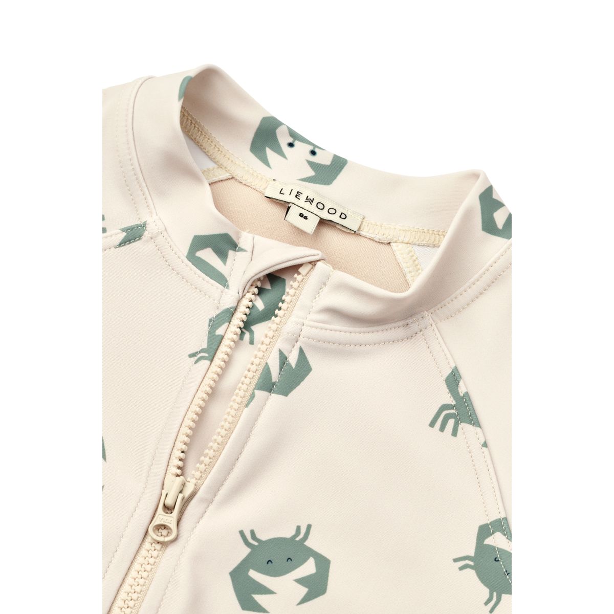 Liewood Max short-sleeved swim jumpsuit - Crab / Sandy - SWIMSUIT