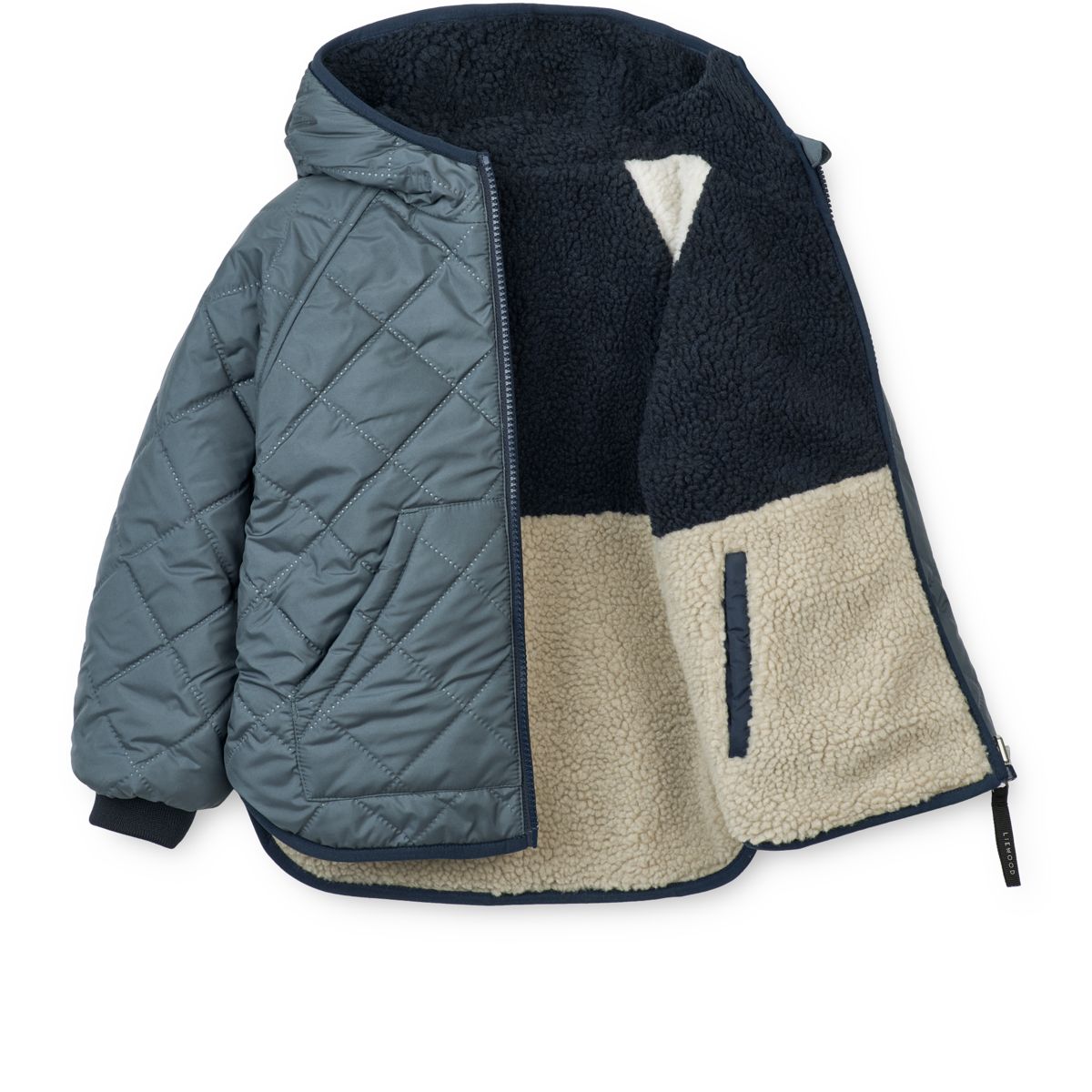 Liewood Jackson Reversible Jacket - Whale blue multi mix - JACKET