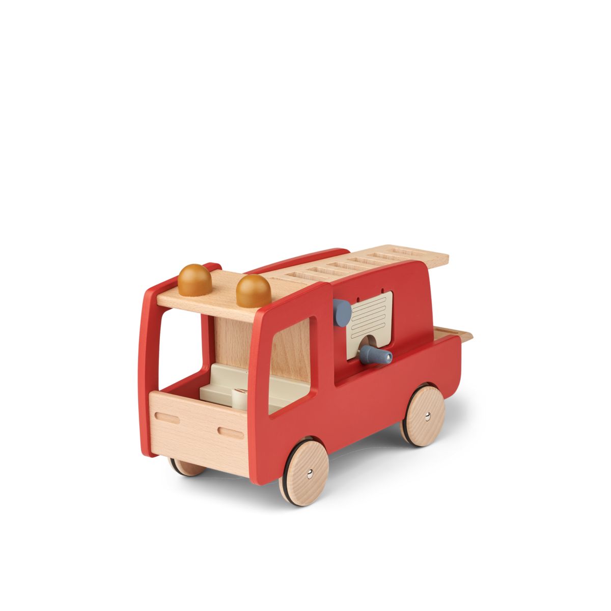 Liewood Eigil Fire Truck - Classic navy multi mix - PULL ALONG TOY