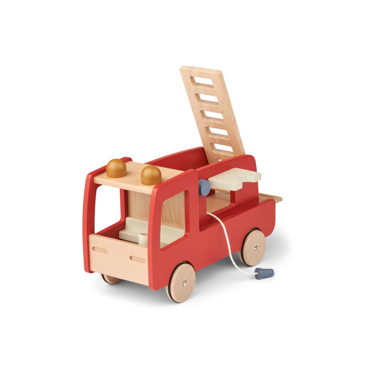 Liewood Eigil Fire Truck - Classic navy multi mix - PULL ALONG TOY