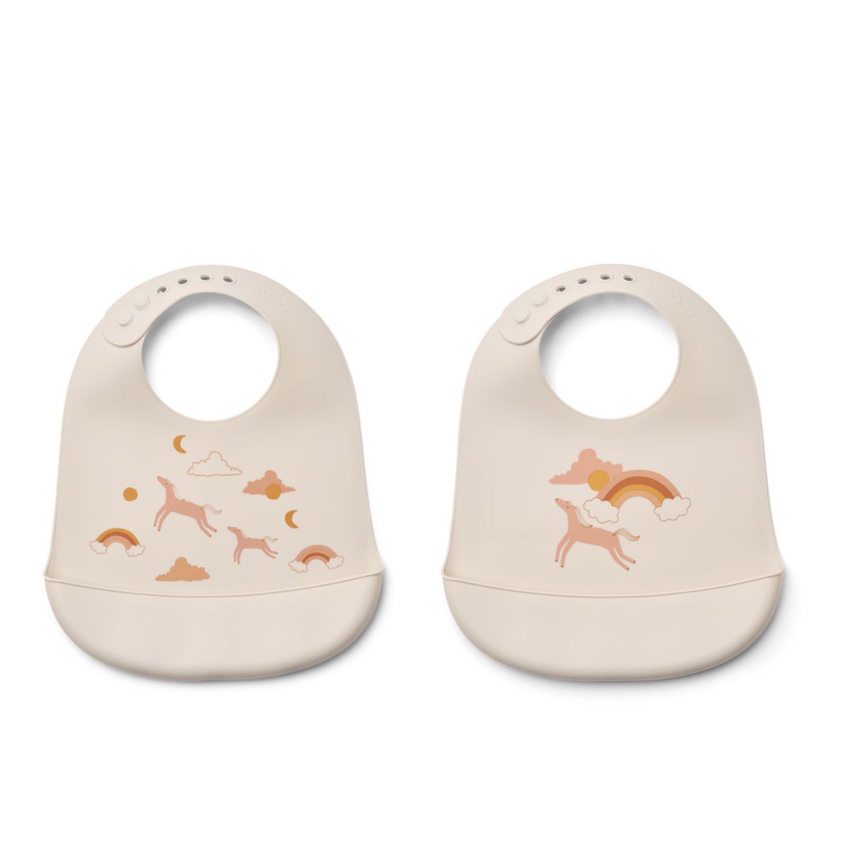 Liewood Tilda Printed Bib 2-Pack - Dream / Ecru - BIB
