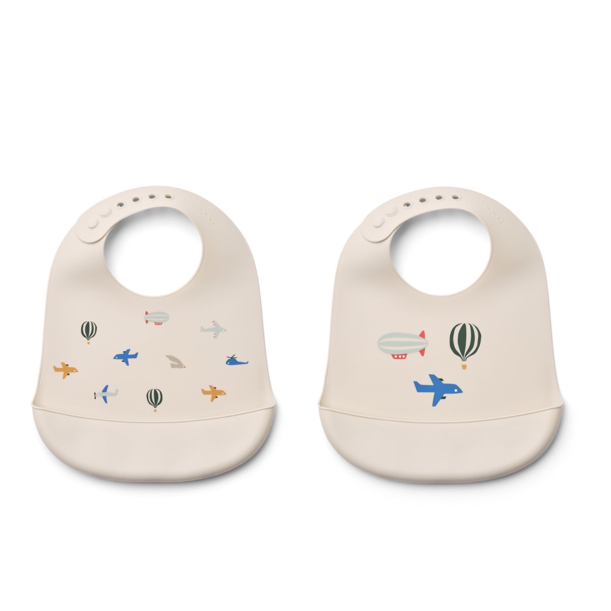 Liewood Tilda Printed Bib 2-Pack - Aviator / Ecru - BIB