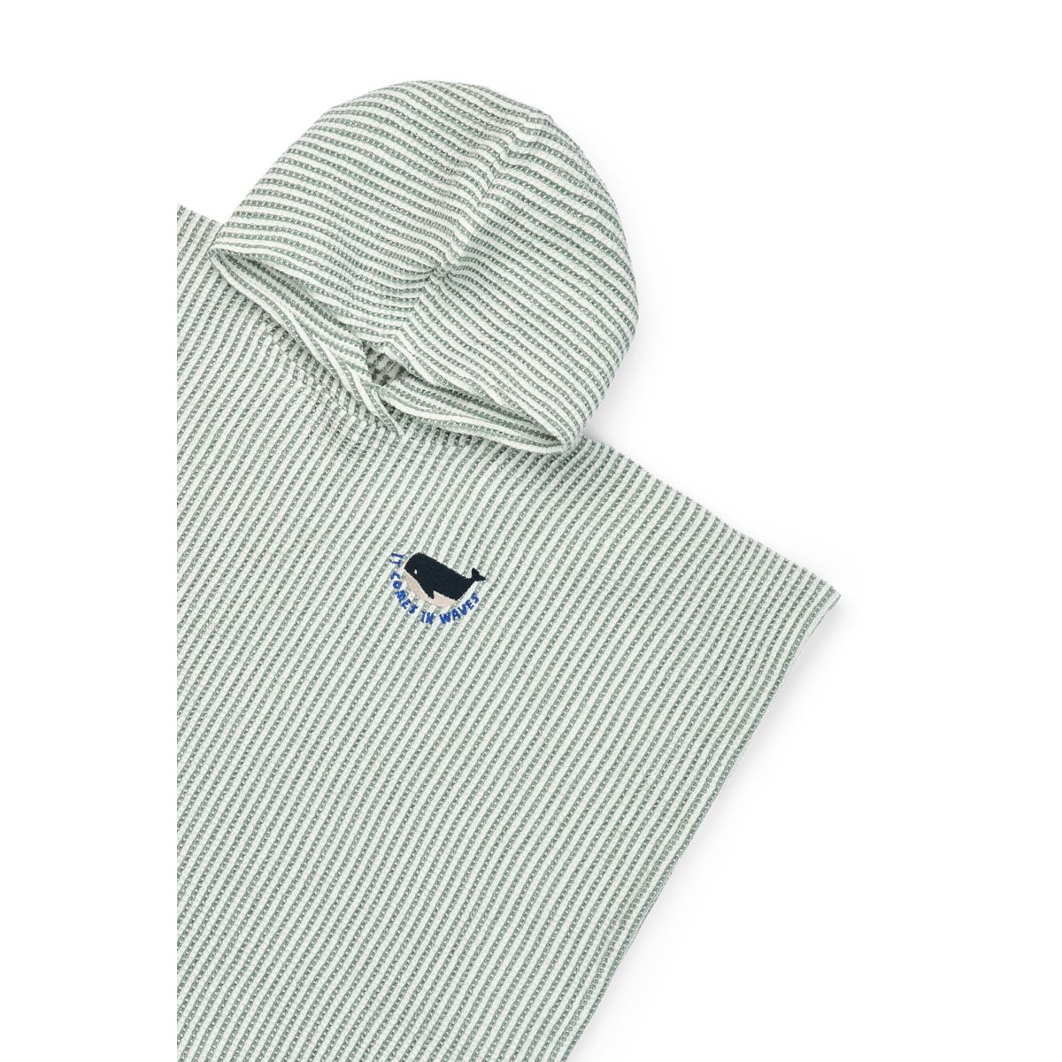 Paco Embroidery Poncho - Y/D stripe Peppermint / Creme de la creme