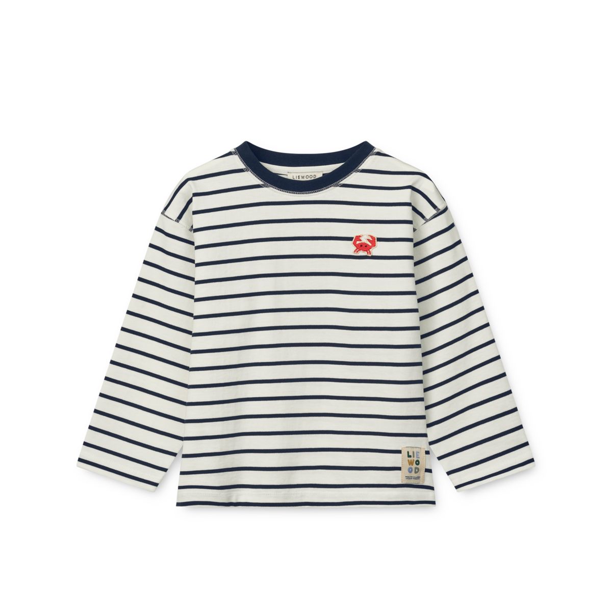Liewood TYLER Striped Long-sleeve T-shirt - Stripe Classic navy / Creme de la creme - TSHIRT