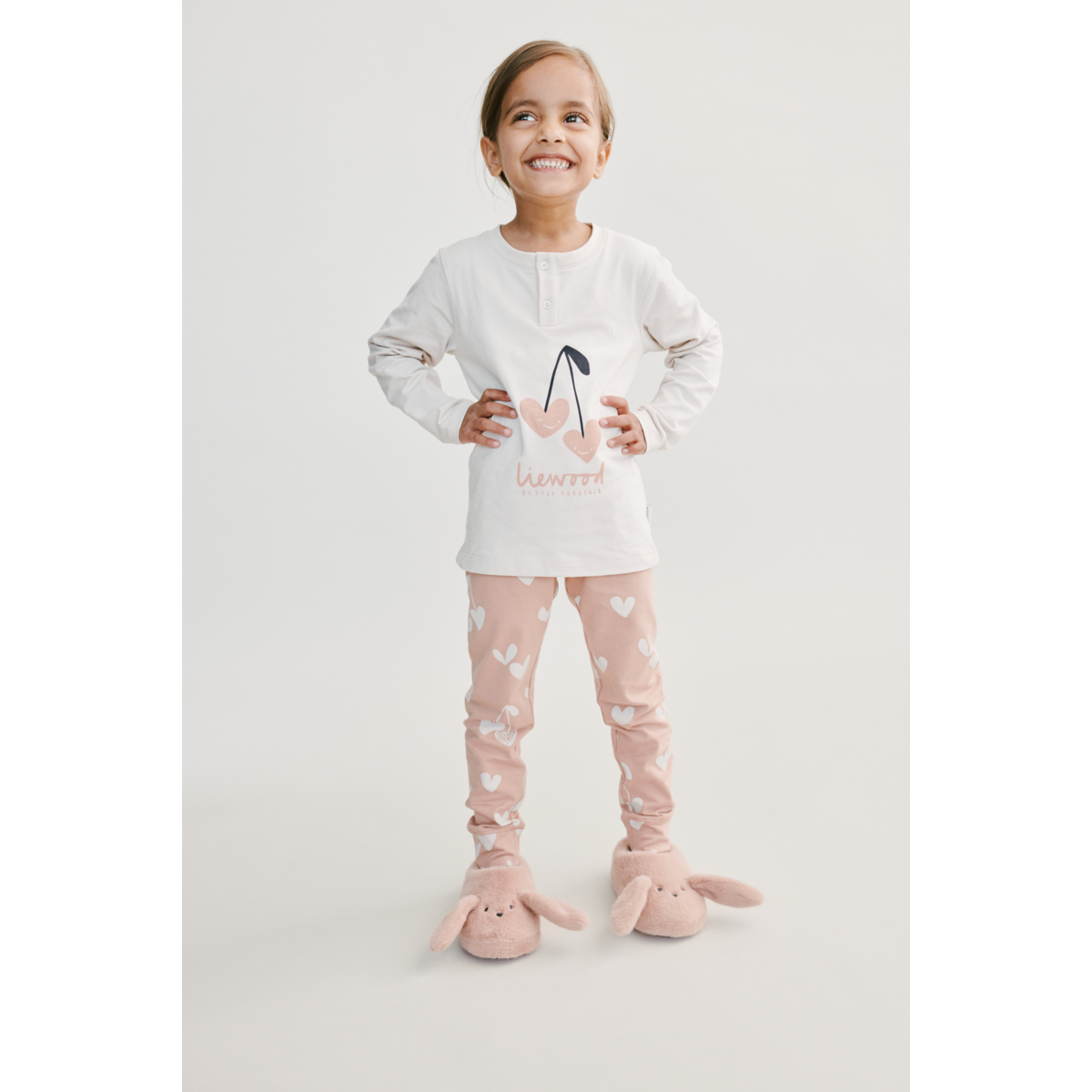 Liewood Wilhelm Printed Pyjamas Set - Heart / Sweetheart / Pale tuscany / mix - PYJAMAS SET