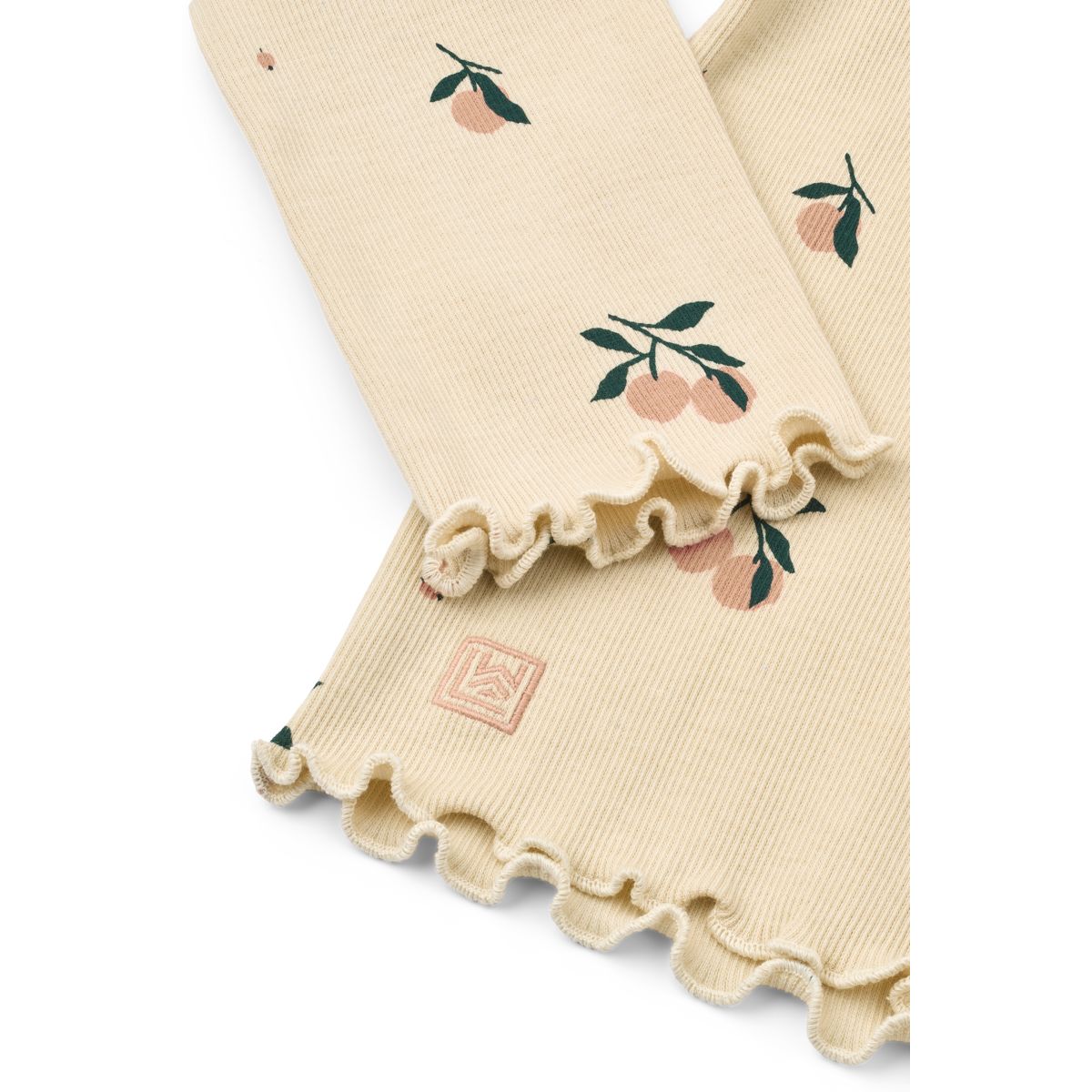 Liewood Nieve Printed Long-sleeve Rib T-shirt - Peach / Sea shell - TSHIRT