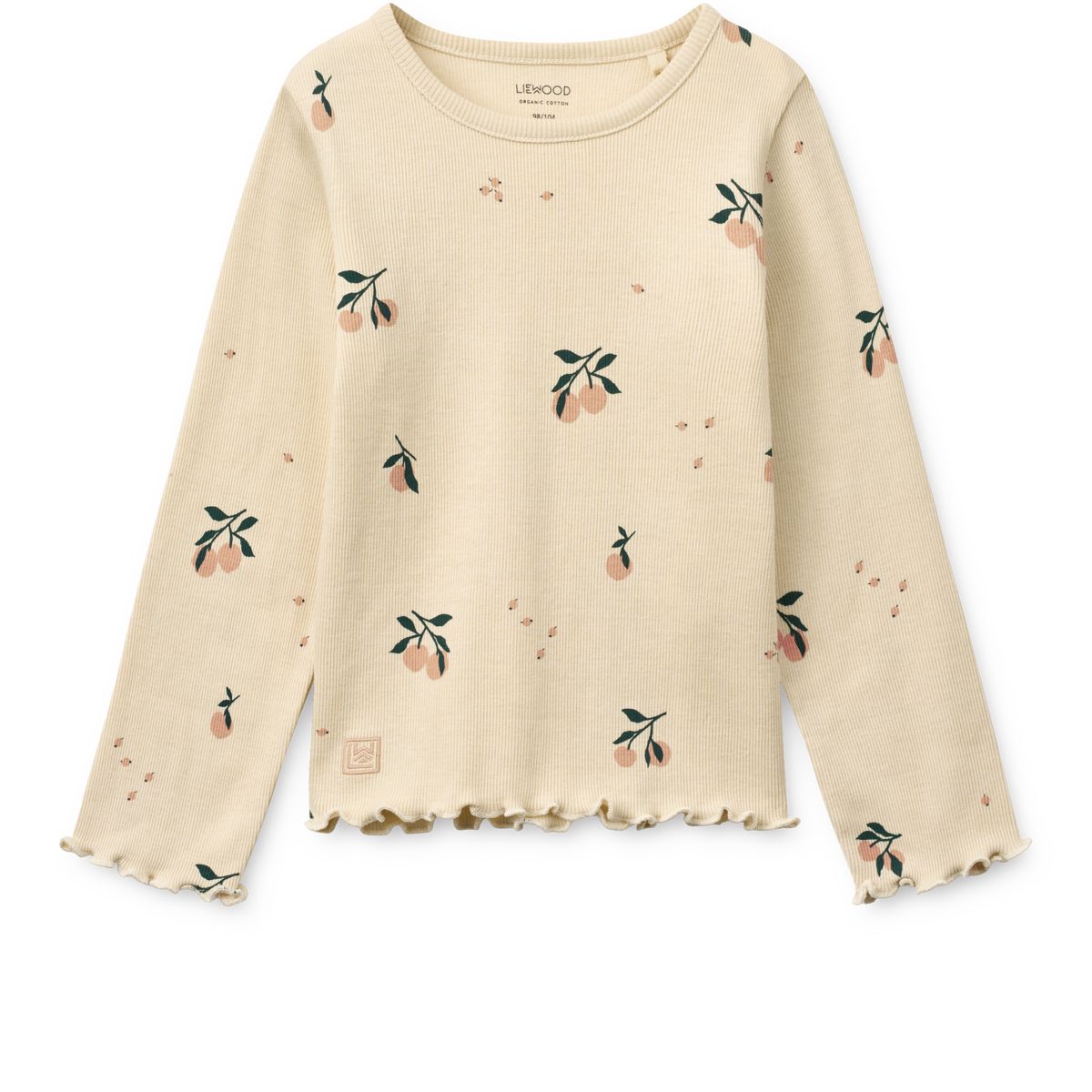 Liewood Nieve Printed Long-sleeve Rib T-shirt - Peach / Sea shell - TSHIRT