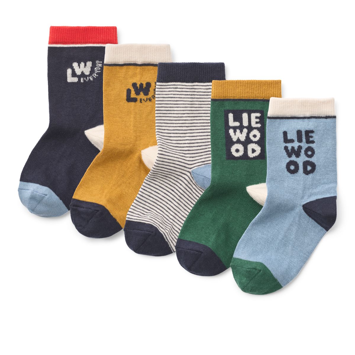 Liewood Silas Socks 5-Pack - Beach blue mix - SOCKS/STOCKINGS