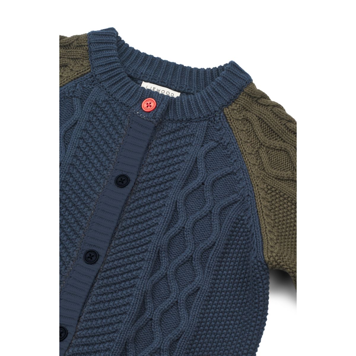 Liewood ARI Knit Cardigan - Army Brown Multi Mix - CARDIGAN