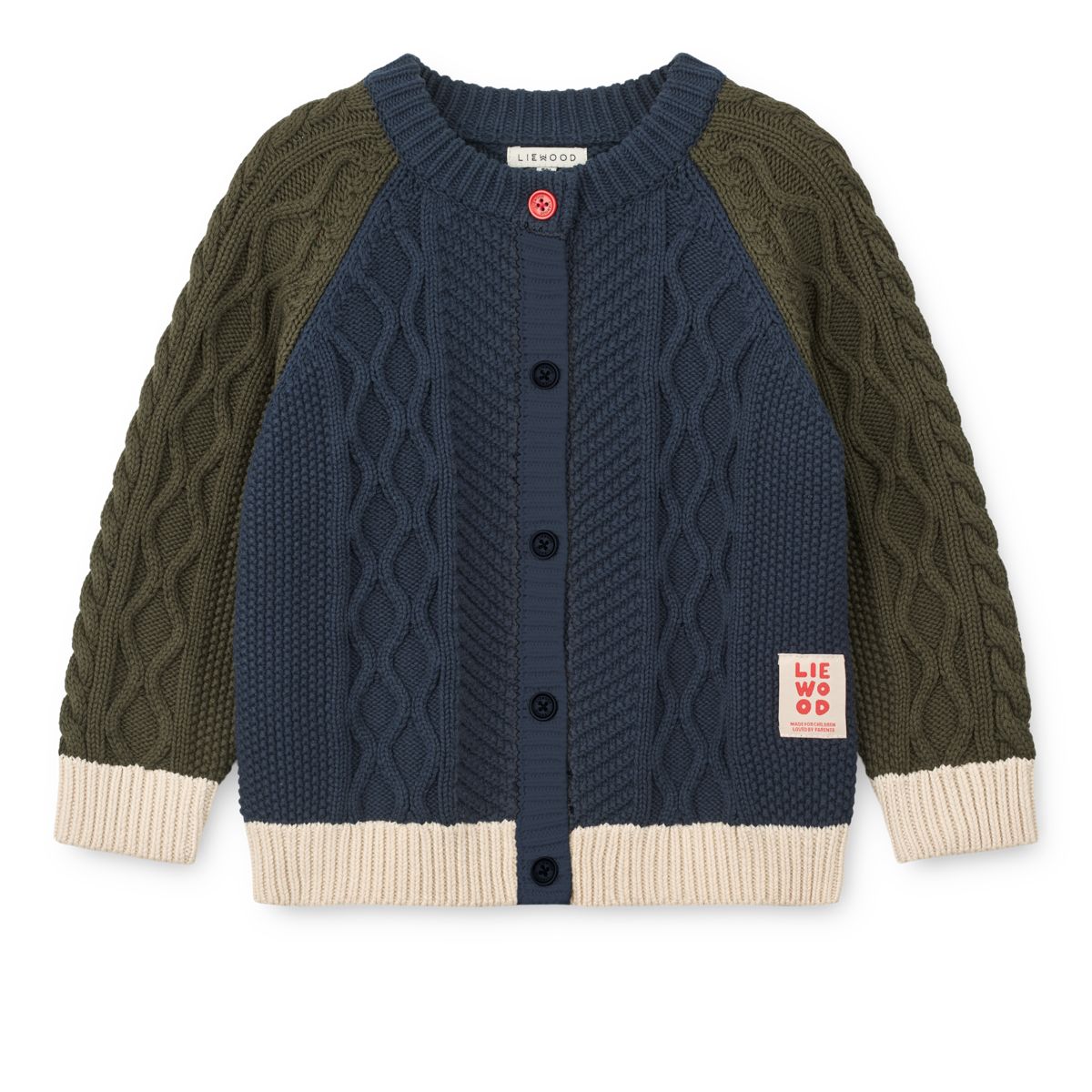 Liewood ARI Knit Cardigan - Army Brown Multi Mix - CARDIGAN