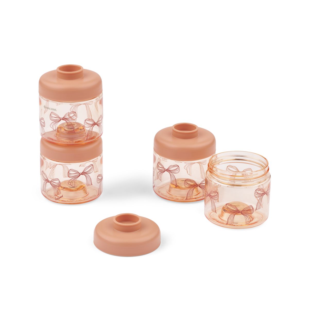 Liewood DOMINIQUE Baby Food Boxes - Bows / Pale tuscany - SNACKBOX