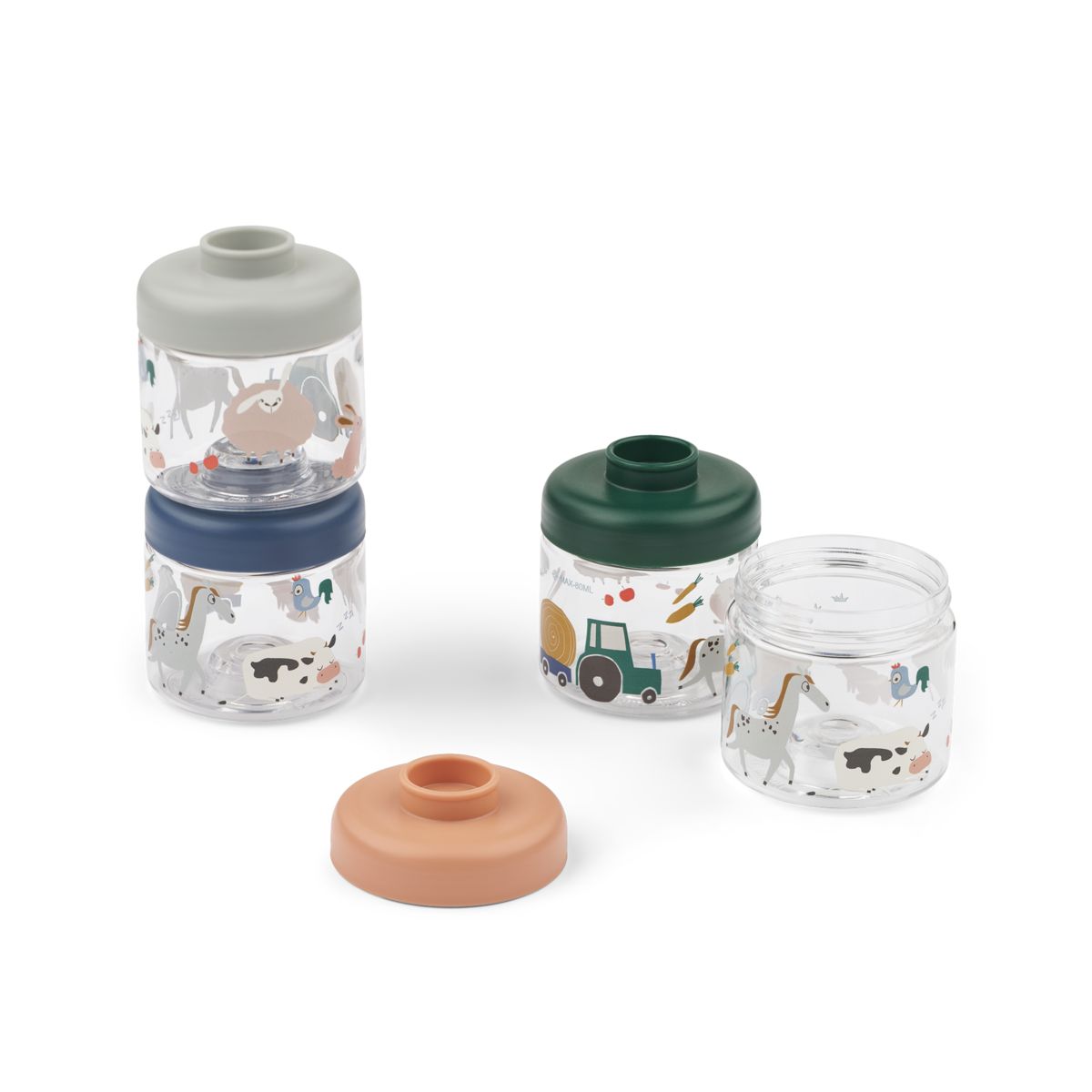 Liewood DOMINIQUE Baby Food Boxes - Farmlife / Sandy - SNACKBOX