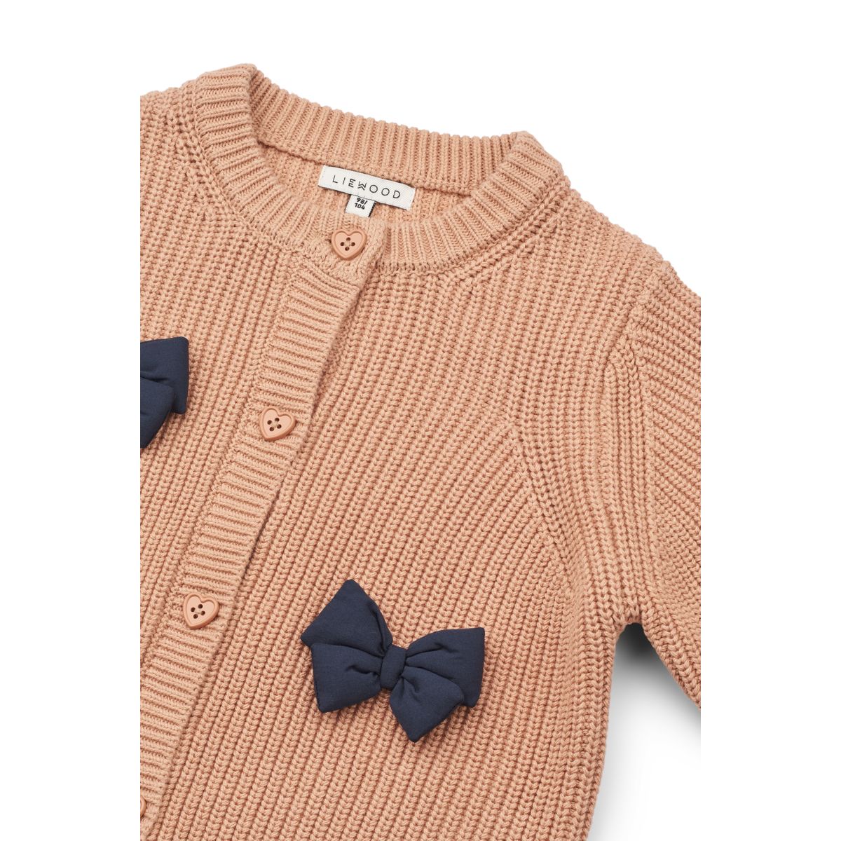 Liewood THEA Knit Cardigan - Bow / Pale Tuscany - CARDIGAN