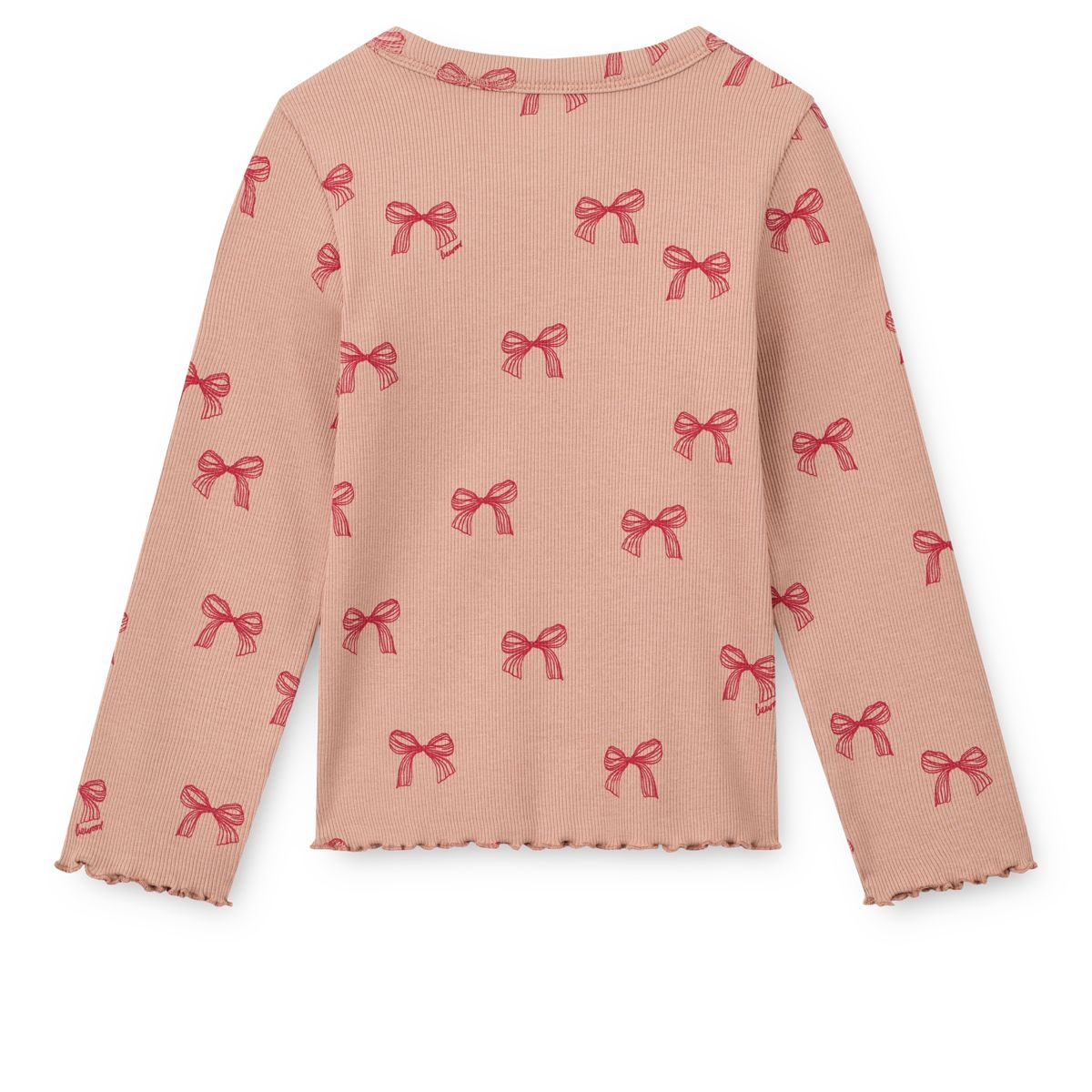 Liewood NIEVE Rib Long-Sleeve T-shirt - Bows / Pale tuscany - TSHIRT