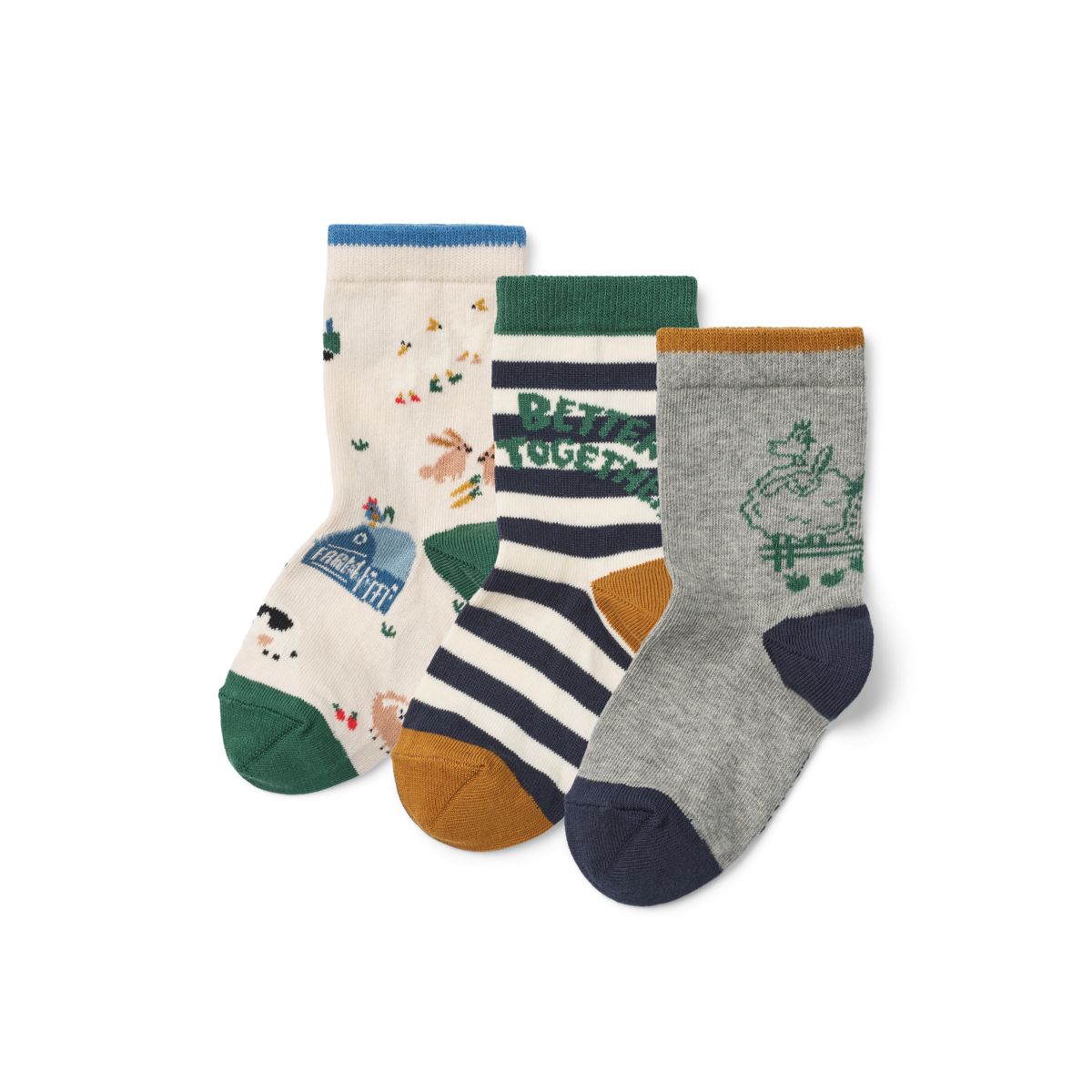 Liewood Silas Socks 3-Pack - Farm Multi Mix - SOCKS/STOCKINGS
