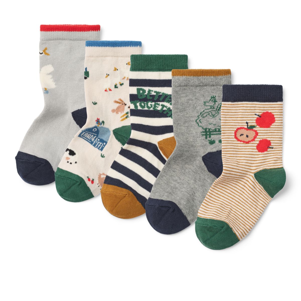 Liewood Silas Socks 5-Pack - Farm / Sandy Multi Mix - SOCKS/STOCKINGS