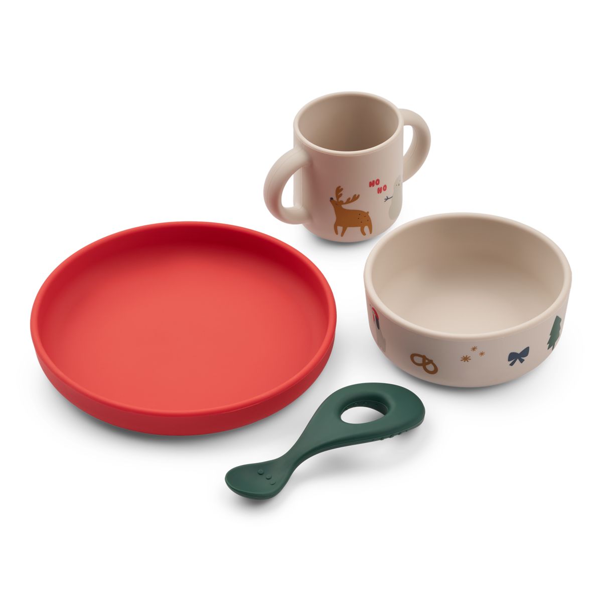 Liewood VIVI Silicone Tableware Set - Holiday / Sandy - TABLEWARE SET