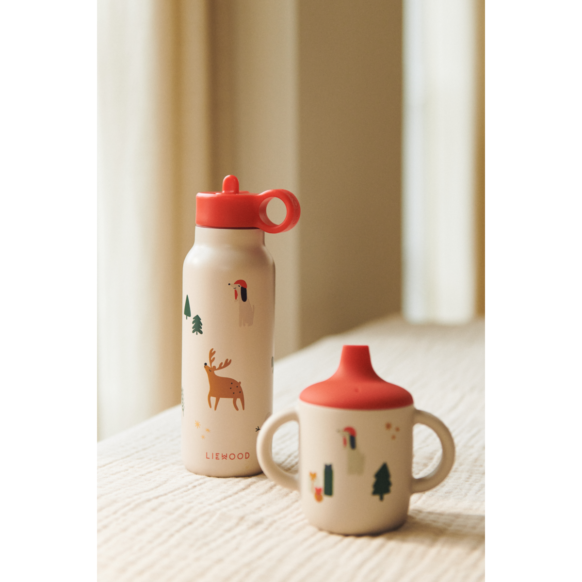 Liewood FALK Water Bottle 350 ml - Holiday / Sandy - WATER BOTTLE