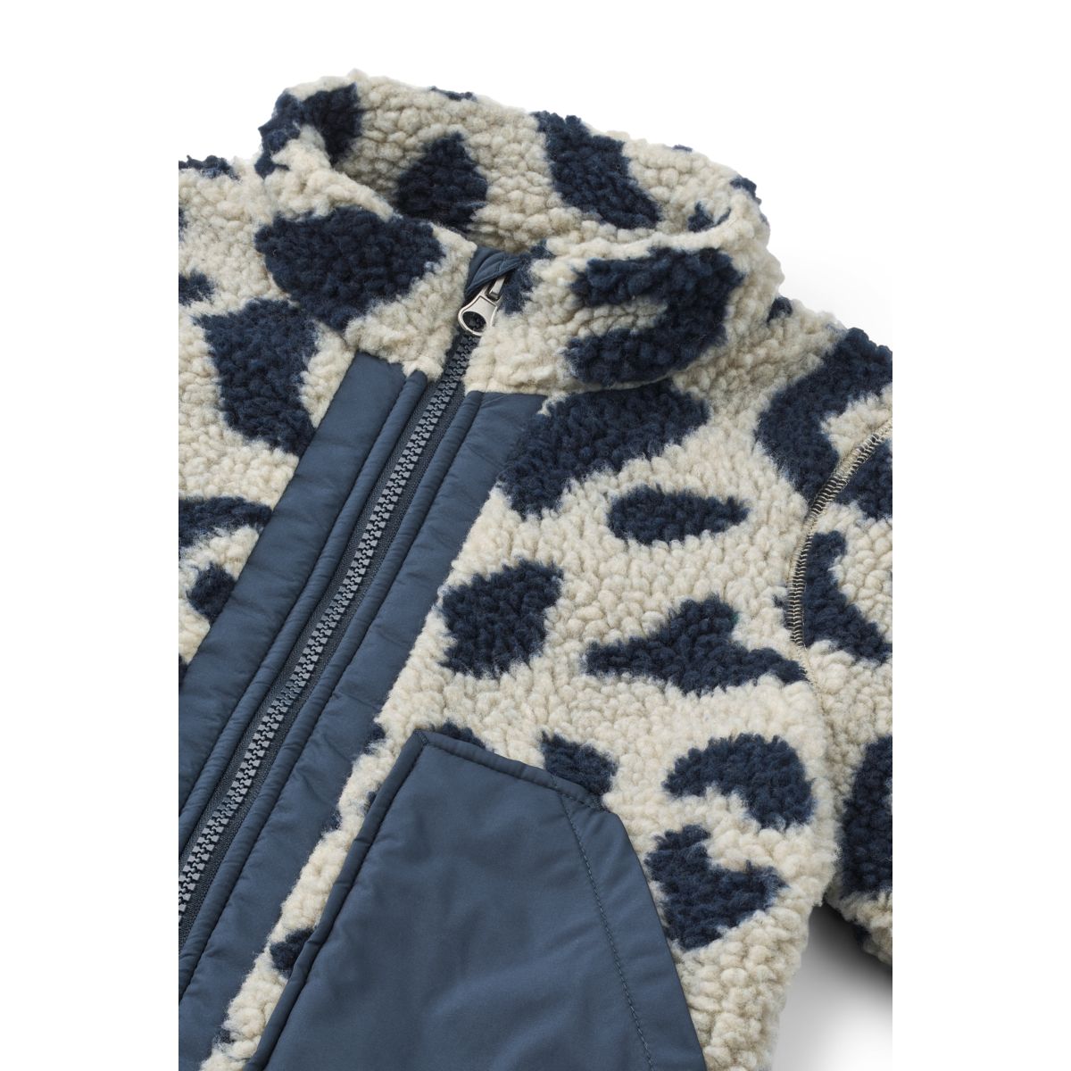 Liewood NOAM Pile Jacket - Mega Leo mist / Classic Navy - JACKET