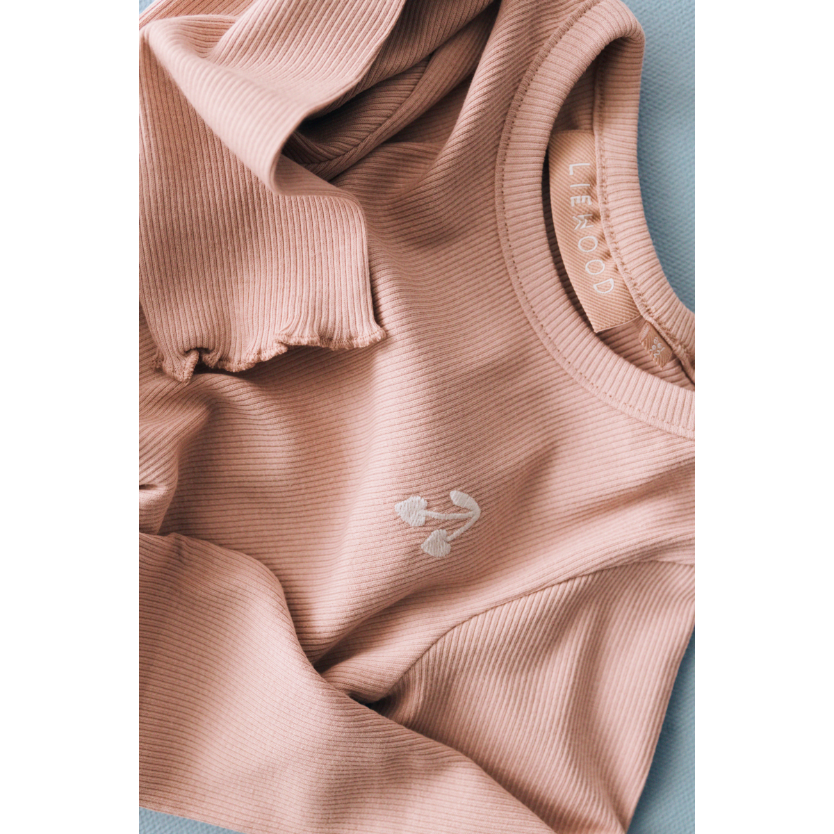 Liewood Nieve Long-sleeve Rib T-shirt - Pale tuscany - TSHIRT