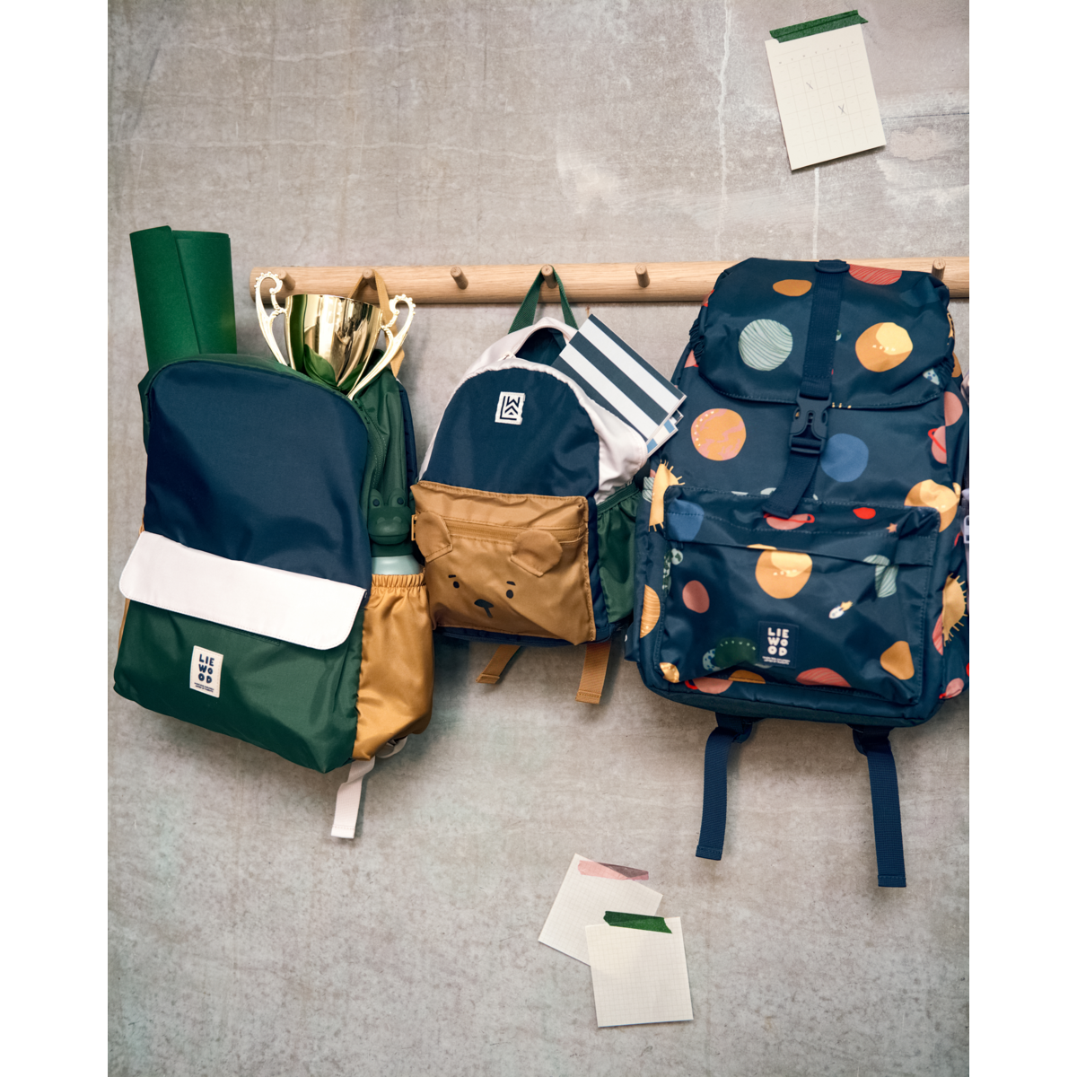 Liewood Lennon School Backpack - Garden green multi mix - BACKPACK