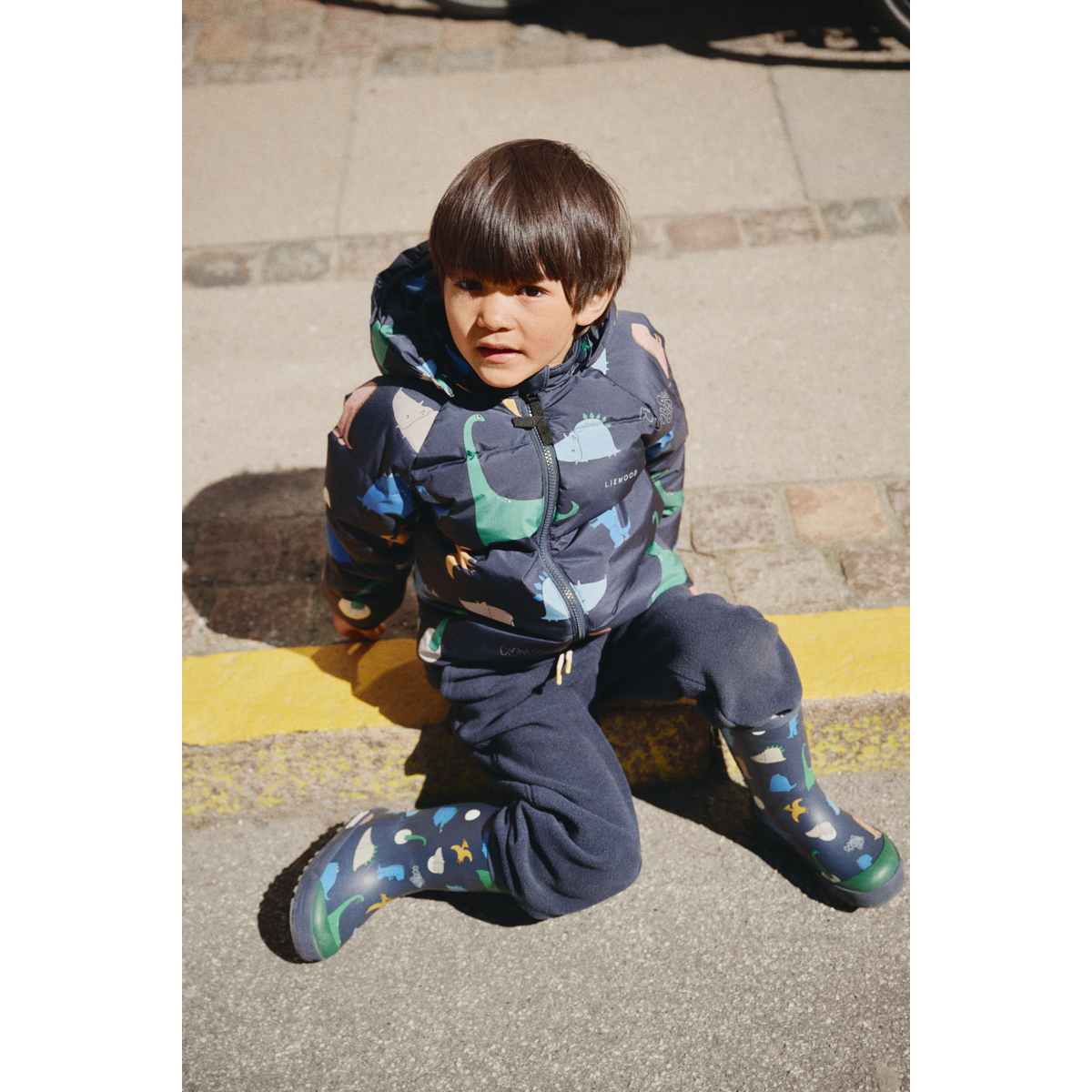 Liewood Mason Thermo Rain boots - Dino roar / Classic navy - THERMO BOOTS